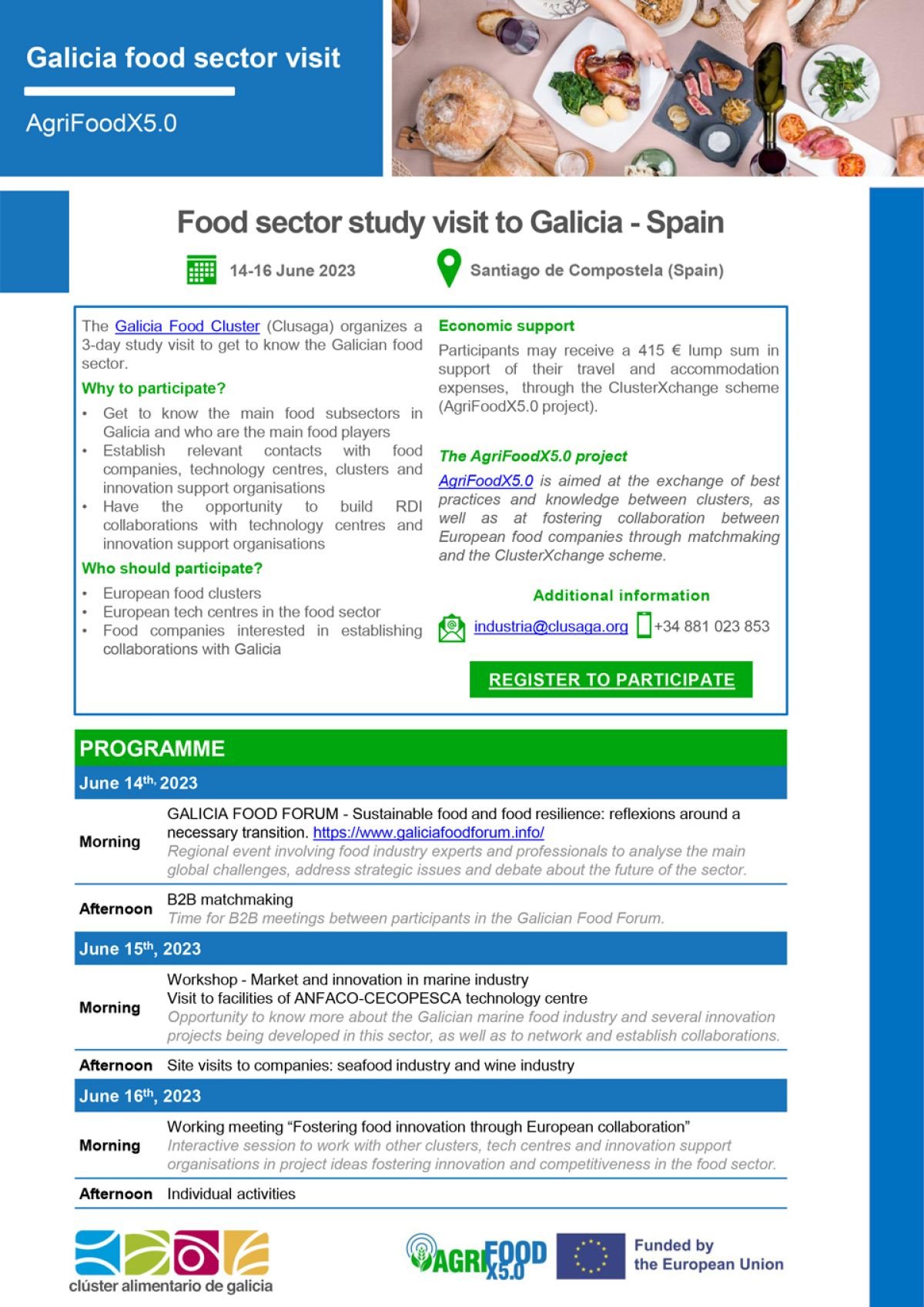 Food sector study visit to Galicia - Spain